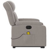 Fauteuil inclinable de massage électrique Taupe Tissu