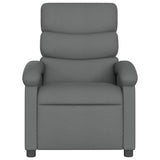 Fauteuil de massage inclinable gris foncé tissu