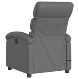 Fauteuil de massage inclinable gris foncé tissu