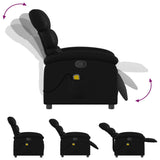Fauteuil de massage inclinable noir similicuir