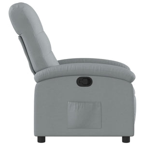 Fauteuil inclinable en tissu gris clair