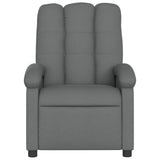 Fauteuil de massage inclinable gris foncé tissu