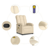 Fauteuil de massage inclinable crème tissu