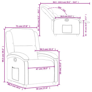 Fauteuil inclinable noir tissu