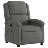 Fauteuil inclinable de massage en tissu gris foncé