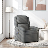 Fauteuil inclinable de massage en tissu gris foncé