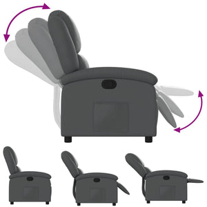 Fauteuil inclinable gris similicuir