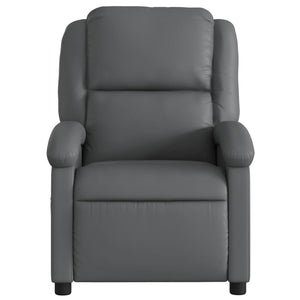 Fauteuil inclinable gris similicuir