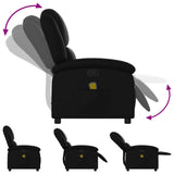 Fauteuil de massage inclinable noir similicuir