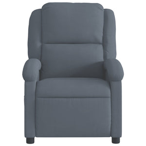 Fauteuil inclinable en velours gris foncé