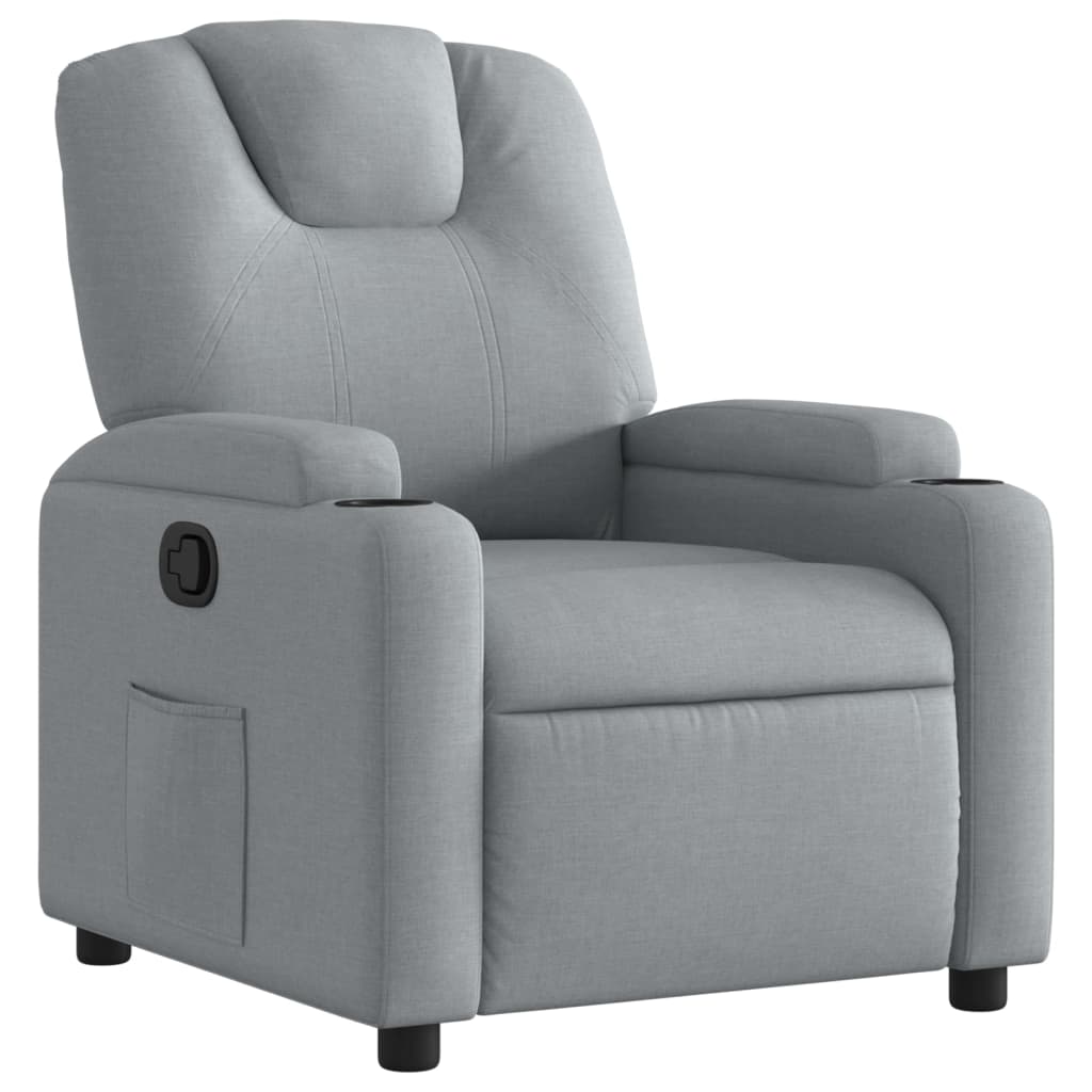 Fauteuil inclinable en tissu gris clair