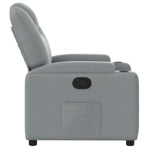 Fauteuil inclinable en tissu gris clair