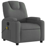Fauteuil de massage inclinable gris foncé tissu