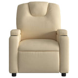 Fauteuil inclinable de massage en tissu crème