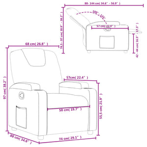 Fauteuil inclinable noir similicuir