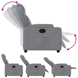 Fauteuil inclinable en tissu gris clair