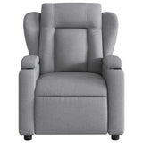 Fauteuil de massage inclinable gris clair tissu