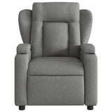 Fauteuil de massage inclinable gris foncé tissu