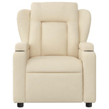 Fauteuil de massage inclinable crème tissu