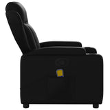 Fauteuil de massage inclinable noir similicuir