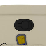 Fauteuil de massage inclinable crème similicuir