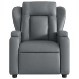 Fauteuil de massage inclinable gris similicuir