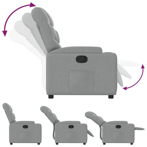 Fauteuil inclinable en tissu gris clair