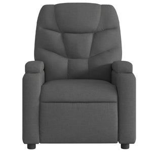 Fauteuil inclinable en tissu gris foncé