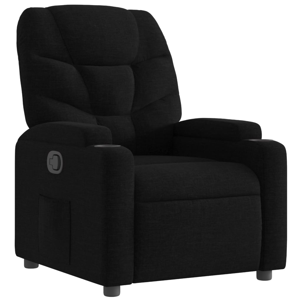 Fauteuil inclinable en tissu noir