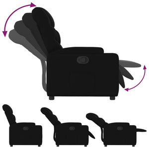 Fauteuil inclinable en tissu noir