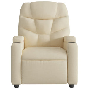 Fauteuil inclinable en tissu crème