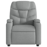 Fauteuil de massage inclinable gris clair tissu