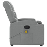 Fauteuil de massage inclinable gris clair tissu