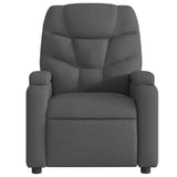 Fauteuil de massage inclinable gris foncé tissu