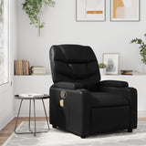 Fauteuil de massage inclinable noir similicuir