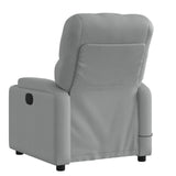 Fauteuil de massage inclinable gris clair tissu