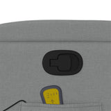 Fauteuil de massage inclinable gris clair tissu