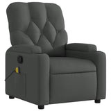 Fauteuil de massage inclinable gris foncé tissu