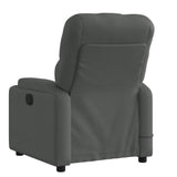 Fauteuil de massage inclinable gris foncé tissu