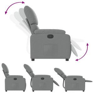 Fauteuil inclinable en tissu gris clair