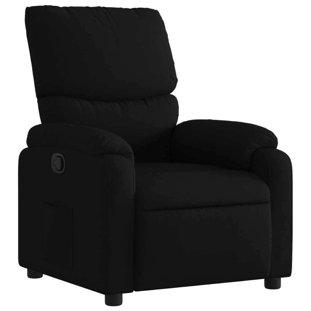 Fauteuil inclinable en tissu noir