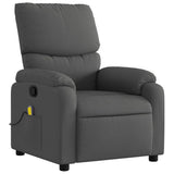 Fauteuil de massage inclinable gris foncé tissu