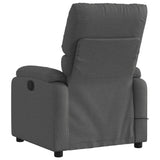 Fauteuil de massage inclinable gris foncé tissu