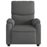 Fauteuil de massage inclinable gris foncé tissu