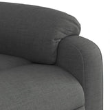 Fauteuil de massage inclinable gris foncé tissu