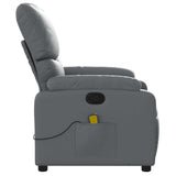 Fauteuil de massage inclinable gris similicuir