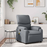 Fauteuil de massage inclinable gris similicuir