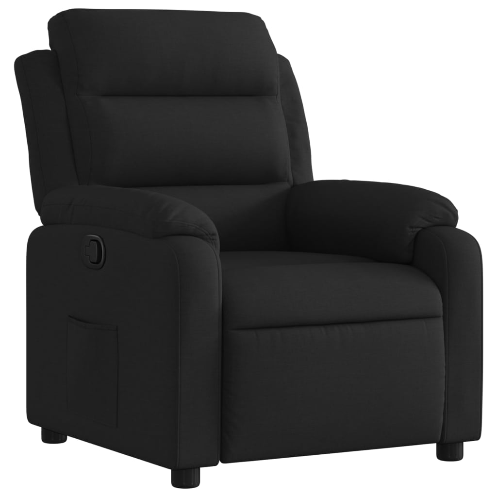Fauteuil inclinable en tissu noir