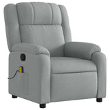 Fauteuil de massage inclinable gris clair tissu