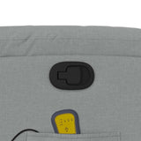 Fauteuil de massage inclinable gris clair tissu